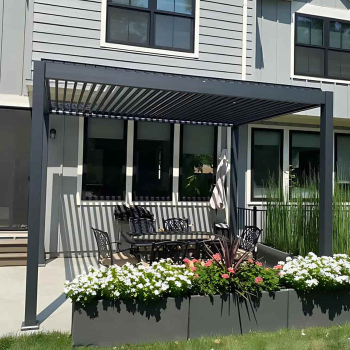 Bon Pergola - 10x10 Aluminum Pergola Freestanding Front - Display