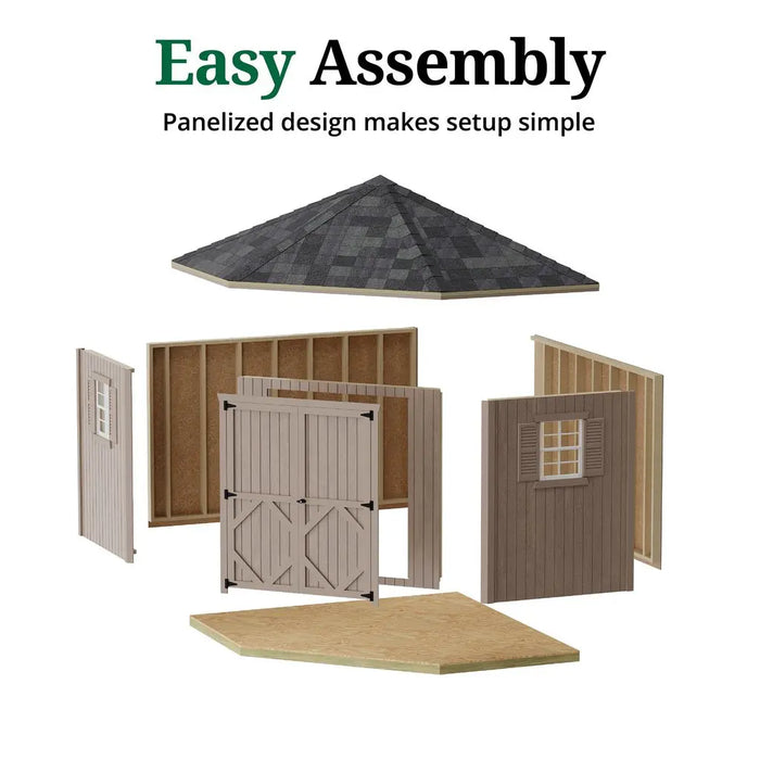 Little Cottage Co. Classic Five-Corner 10x10 Shed Kit