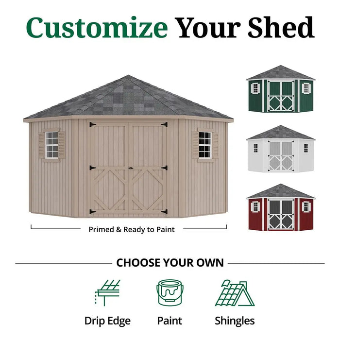 Little Cottage Co. Classic Five-Corner 10x10 Shed Kit