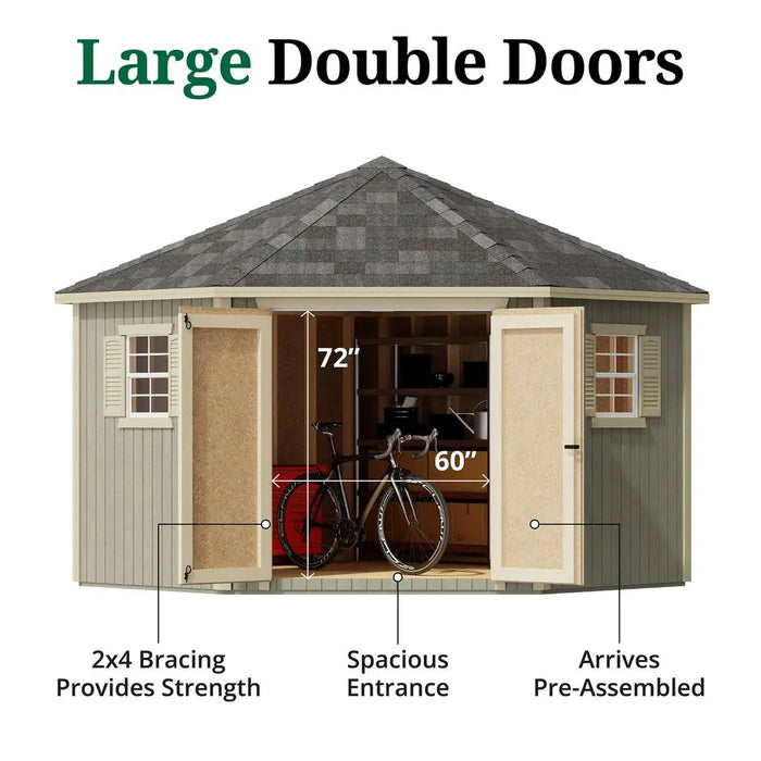 Little Cottage Co. Classic Five-Corner 10x10 Shed Kit