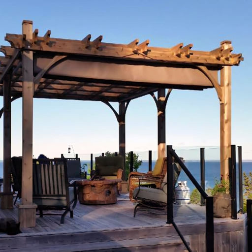 Outdoor Living Today - 10×10 Pergola with Retractable Canopy - Fully Assembled