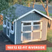 EZ FIT - 10x12 Riverside Shed Kit - Painted Blue