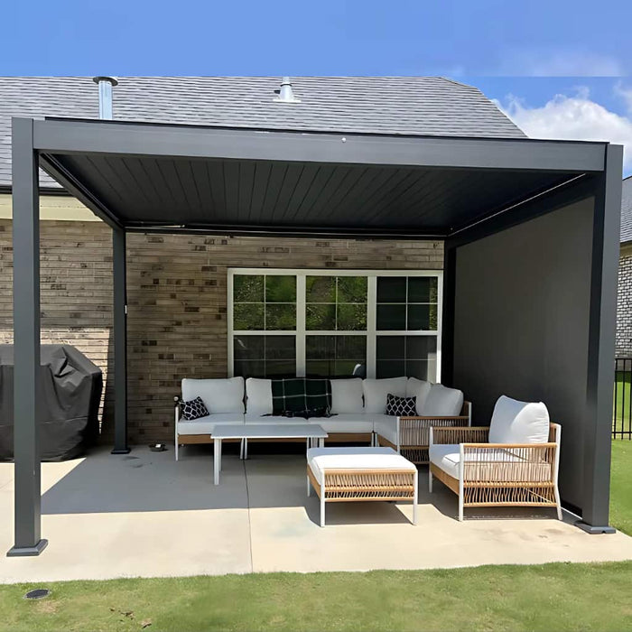 Bon Pergola - 10x13 Villa Aluminum Pergola Freestanding - Dark Gray