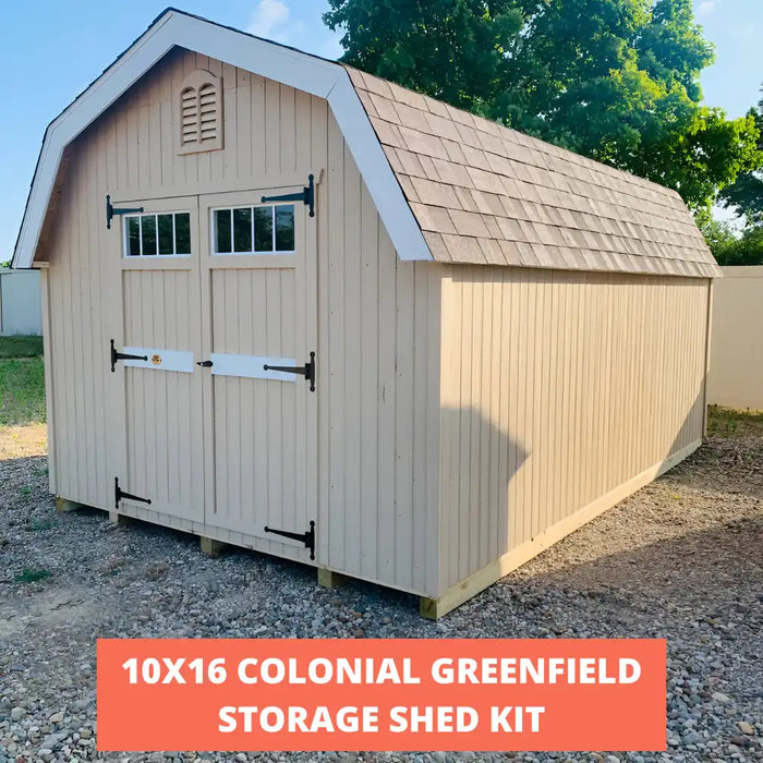 Little Cottage Company - 10x16 Colonial Greenfield Shed Kit