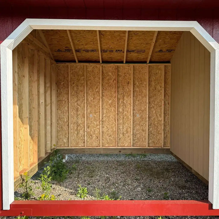 Little Cottage Company 10x16 Value Animal Run-In Shelter with Tack Room - Wall Panel