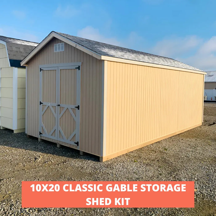 Little Cottage Company - 10x20 Classic Gable Storage Shed Kit