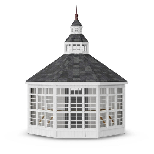 Little Cottage Company - 12x12 Octagon Garden Shed Greenhouse Kit - Back