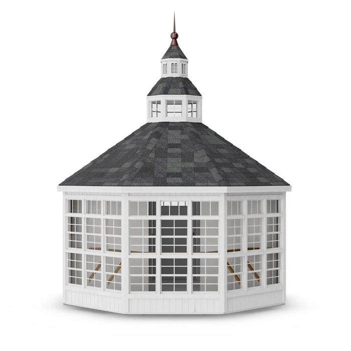 Little Cottage Company - 12x12 Octagon Garden Shed Greenhouse Kit - Back
