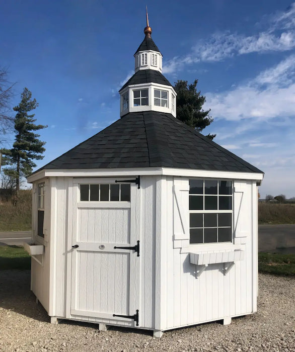 Little Cottage Company - 12x12 Octagon Garden Shed Greenhouse Kit - Front