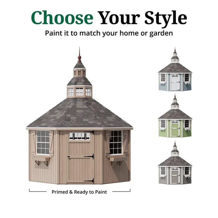 Little Cottage Co. 12x12 Octagon Garden Shed Greenhouse