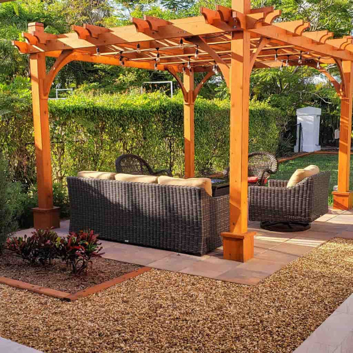 Outdoor Living Today - 12x12 Pergola with Retractable Canopy - Front