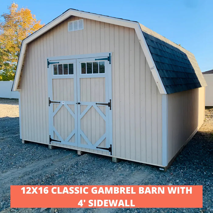 Little Cottage Company - 12x16 Classic 4' Gambrel Barn Shed