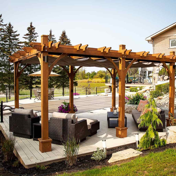 Outdoor Living Today 12x16 Pergola with Retractable Canopy