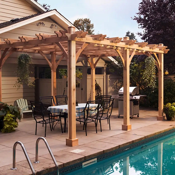 Outdoor Living Today - 12x20 Pergola with Retractable Canopy - Fully Assembled