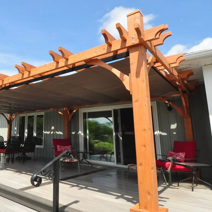 Outdoor Living Today - 12x20 Pergola with Retractable Canopy - Front