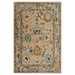Vertical rectangular peach Oushak rug, full front view