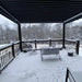 Bon Pergola - 13x13 Aluminum Pergola Freestanding - White - In Snow