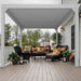Bon Pergola 13x13 Villa Pergola Freestanding - White - Modern Style
