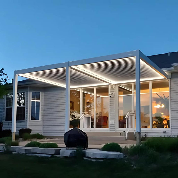 Bon Pergola - 13x19 Pergola White Wall Mount - Lighting