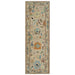 Narrow peach Oushak runner, full front view