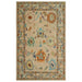 Tall rectangular peach Oushak rug, full front view