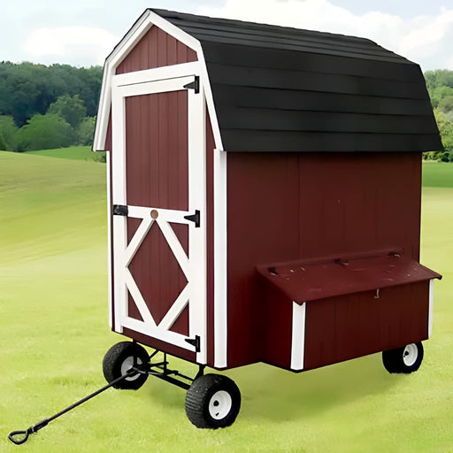 Little Cottage Company - 4x6  Gambrel Barn Coop with Wheels - Main