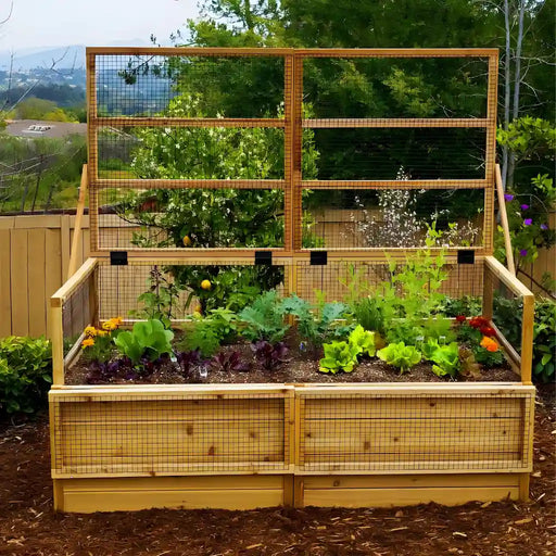 Outdoor Living Today - 6x3 Raised Garden Bed with Trellis/Lid - Front