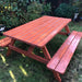Outdoor Living Today - 6x5 Picnic Table - Painted Red Side