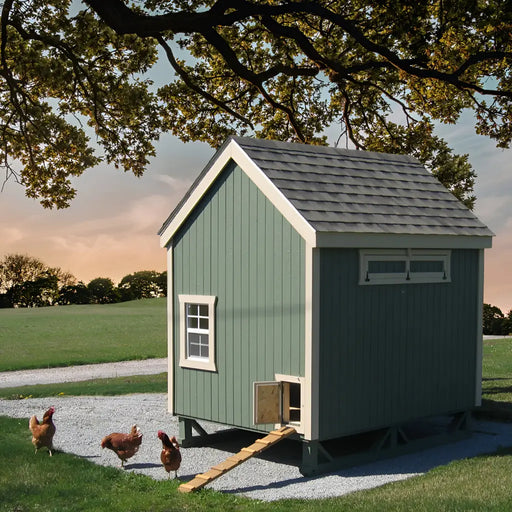 Little Cottage Company - Colonial Gable Chicken Coop - Green
