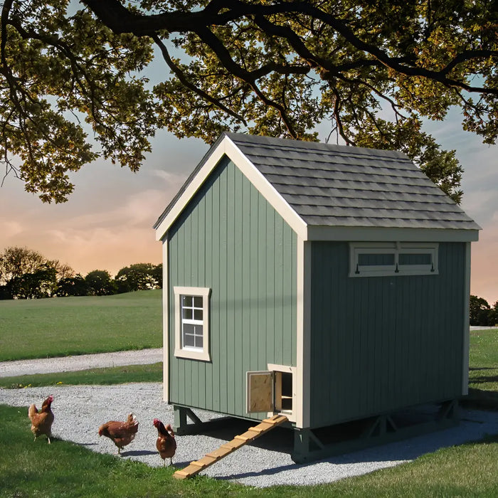 Little Cottage Company - Colonial Gable Chicken Coop - Green