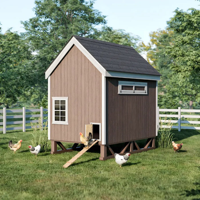 Little Cottage Company - Colonial Gable Chicken Coop - Brown