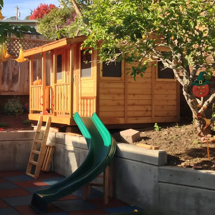 Outdoor Living Today 7x9 Cozy Cabin Playhouse Kit Sandbox