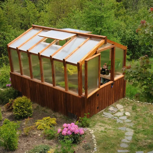 Outdoor Living Today - 8x12 Cedar Greenhouse - Top View