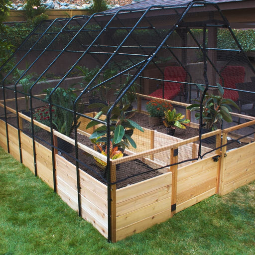 Outdoor Living Today - 8x12 Raised Garden Bed with Bird Netting Cover