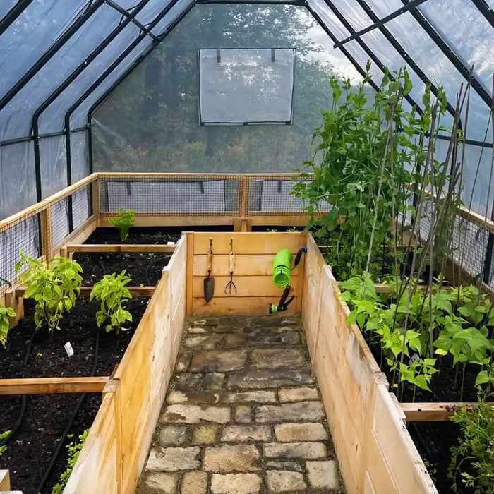 Outdoor Living Today 8x12 - Raised Garden Bed with Greenhouse - Interior