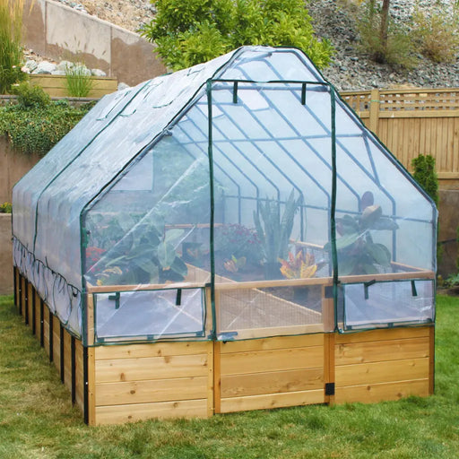 Outdoor Living Today 8x12 - Raised Garden Bed with Greenhouse