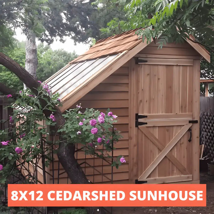 Cedarshed - 8x12 Sunhouse Western Red Cedar Greenhouse