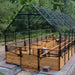 Outdoor Living Today 8x16 Raised Garden Bed with Bird Netting Cover in a concrete slab