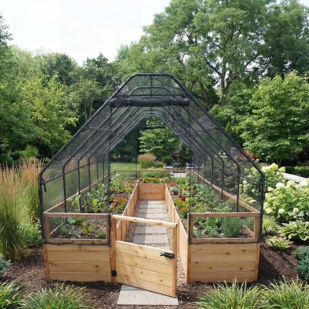 Outdoor Living Today 8x16 Raised Garden Bed with Bird Netting Cover Outdoor Living Today 8x16 Raised Garden Bed with Bird Netting Cover