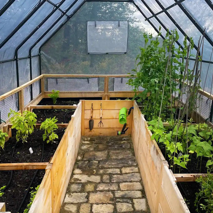 indoor plant bed Cedar Complete Raised Garden Bed Kit 8' x 16' with Greenhouse Cover