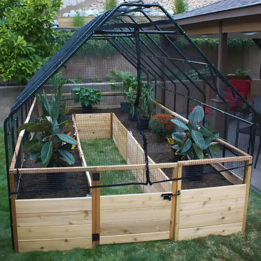 Outdoor Living Today 8x16 Raised Garden Bed with Bird Netting Cover Outdoor Living Today 8x16 Raised Garden Bed with Bird Netting Cover