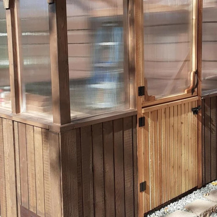 Outdoor Living Today - 8x8 Cedar Greenhouse - Corner