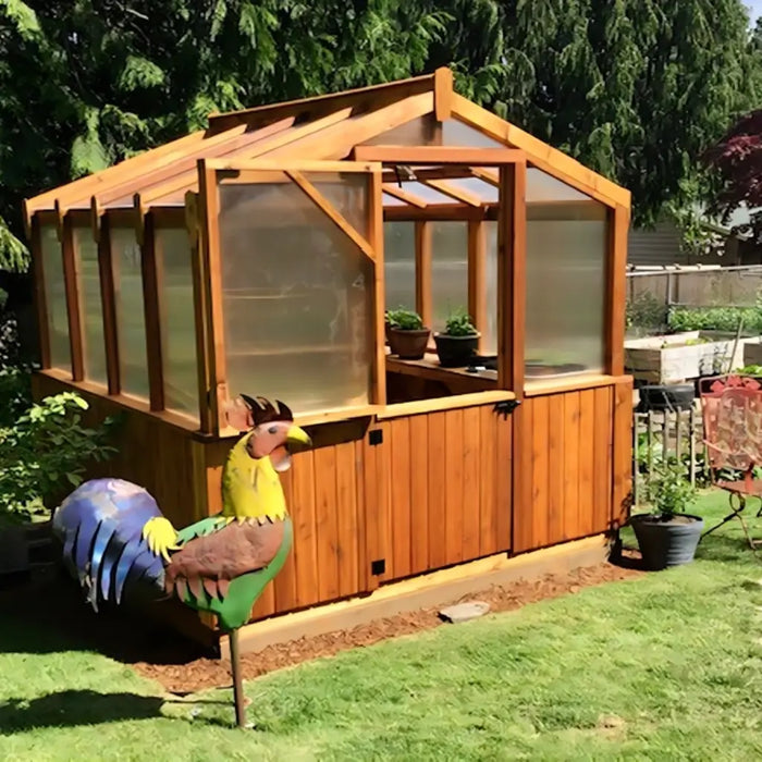 Outdoor Living Today - 8x8 Cedar Greenhouse - Front