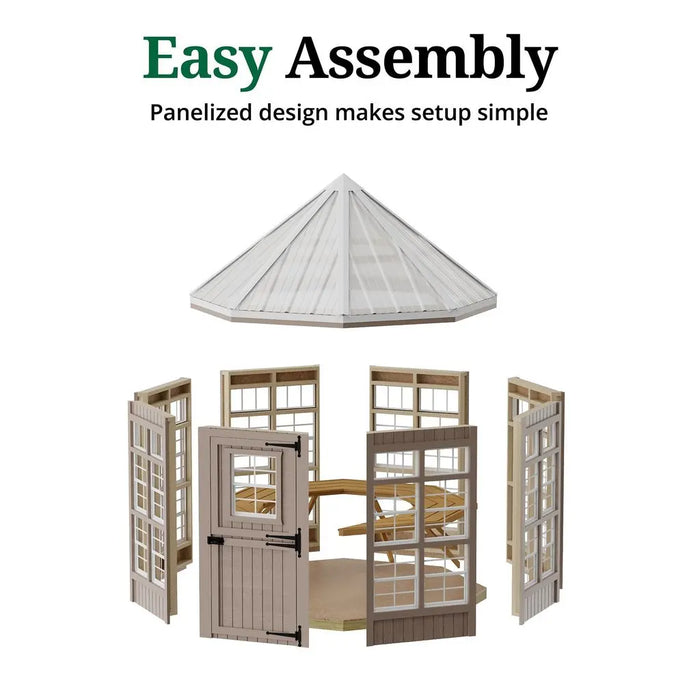 Little Cottage Co. 8x8 Octagon Greenhouse Kit