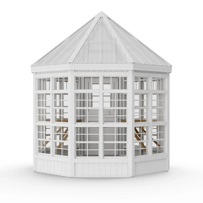 Little Cottage Company - 8x8 Octagon Greenhouse Kit - Back