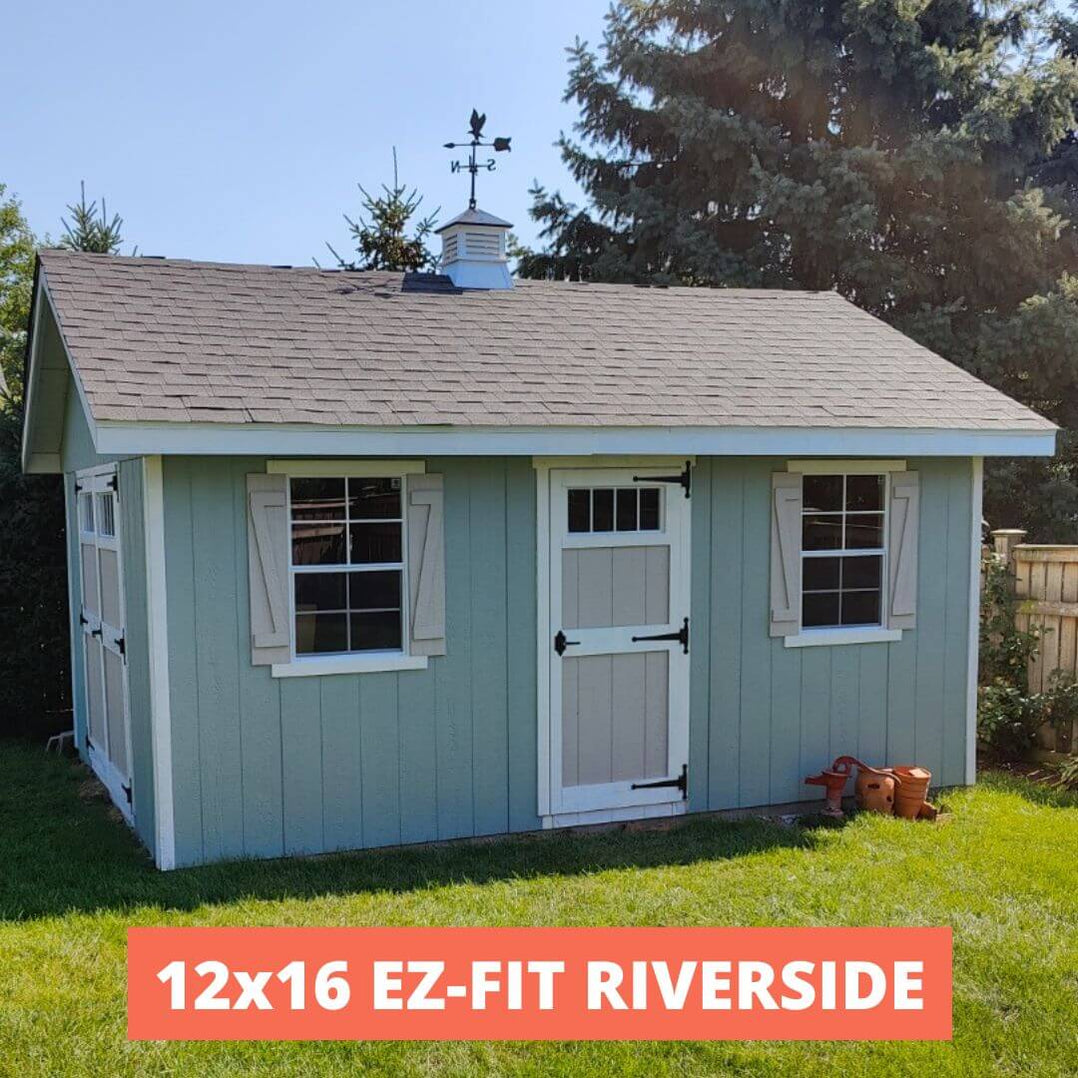 Ez Fit Riverside Shed Kit : EZ-Fit Riverside 12×16 Wood Storage Shed ...