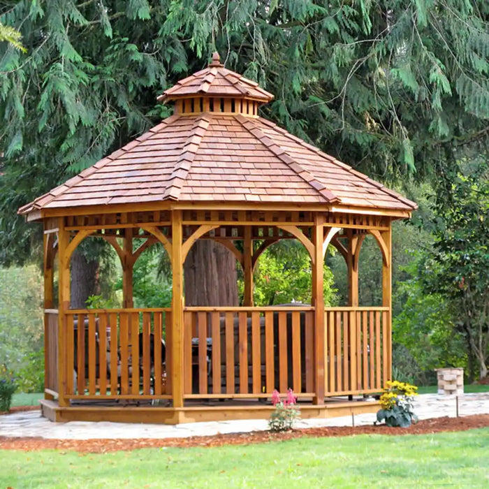 Outdoor Living Today - 12′ Bayside Panelized Octagon Gazebo - Fully Assembled