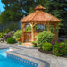 Outdoor Living Today - 12′ Bayside Panelized Octagon Gazebo - Pool Side