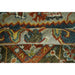 Close-up of the border and texture on the Blue and Brown rug