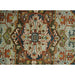Close-up of the central medallion on the Blue and Brown rug